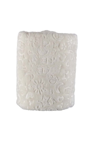 Kuzum Bebe Premium Kabartmalı Peluş Bebek Battaniyesi Krem Not. Mevsimlik Incedir. Krem