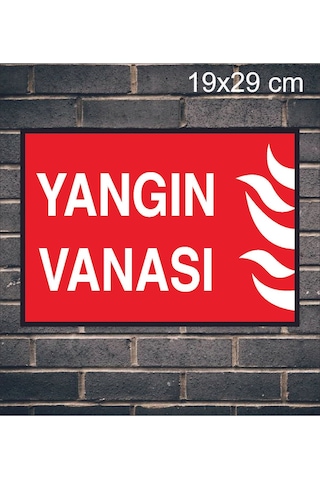 Yangın Vanası Metal Uyarı Levhası