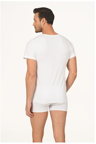 Nbb Erkek Beyaz Bisiklet Yaka Fanila Atlet