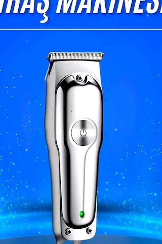 Paslanmaz Çelik 3 Taraklı Kablosuz Saç Sakal Düzeltici Tıraş Makinesi Seti Bx-313690