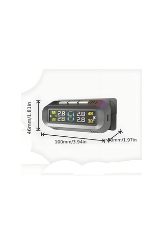 Boatshop1 Model T13 Didi Sürümü Evrensel Lastik Basınç İzleme Sistemi Tpms Kablosuz Güneş Şarj Lcd Ekran 4 Sensör Otomobil Karavan Suv Mpv