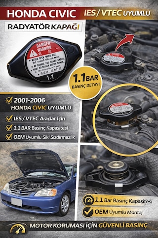 Honda Civic İes Vtec 1996-2006 Model Manuel Ve Otomatik Vites Uyumlu 1.1 Bar