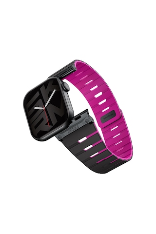 Watch 40mm Skinarma Gemini Serisi Tpu Magnetik Silikon Kordon Siyah-pembe Siyah - Pembe
