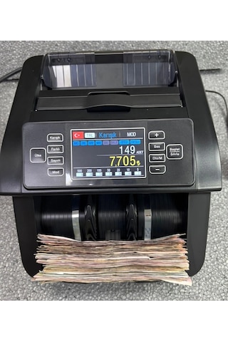 C15 Türk Lirası Karışık Sayma Ofis Tipi Para Sayma Makinesi Ekran Hediyeli