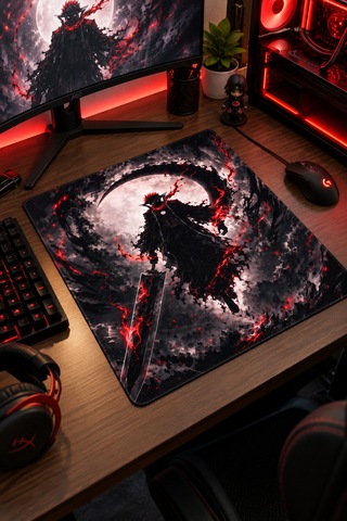 50x40 Cm Bleach Ichıgo Desenli Gaming Oyuncu Mouse Pad Kaymaz Taban Büyük Fare Altlığı