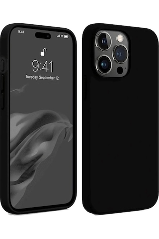 Apple Uyumlu iPhone 15 Pro Max Kılıf First Silikon Siyah/ Apple Uyumlu iPhone 15 Pro Max Kılıf First Silikon Siyah/