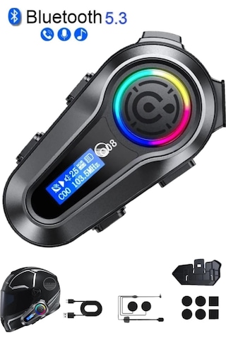 Prepare Q-08P Su Geçirmez Bluetooth Motosiklet Radyolu Bluetooth Kulaklık