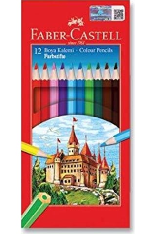 Faber-castell Kuru Boya Red Line Tam Boy 12 Renkkarton Kutu12 Li 5171 116312 Karışık