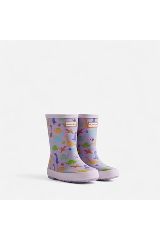 Hunter Originals Wellington Çocuk Lila Bot Çocuk Purple Dinosaur Bot Hfrk0039252-pd Mor