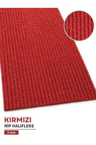 Beylini Kırmızı Halıfleks Zemin Yer Kaplama 3 Mm Kalınlığında Rip Halı Duvardan Duvara Halıflex Organizasyon Davet