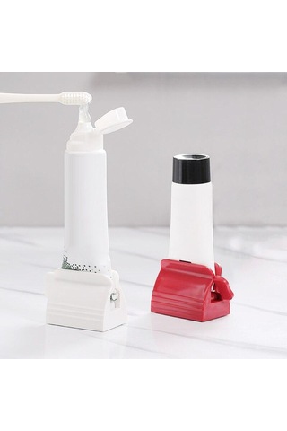 Beyaz Çok İşlevli Diş Macunu Sıkacağı Haddeleme Tüp Sıkacağı Kolay Taşınabilir Kaymaz Diş Macunu Dispenseri Banyo Aksesuarları Setleri Beyaz