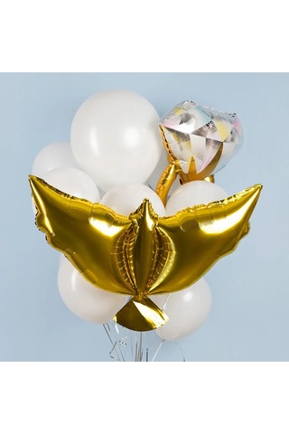 Eventbox Barış Güvercinleri Balon Seti 312597479 Altın Rengi