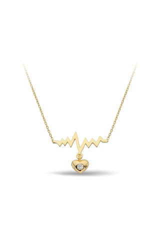 Çgk Çiğdem Gürel Kuyumculuk Kalp Atışı Altın Kolye 14k Gold