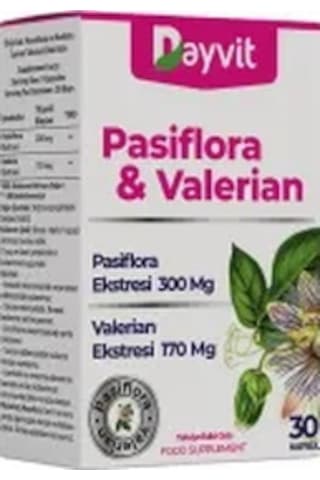Dayvit Passiflora Valerian Kediotu 30 Kapsül