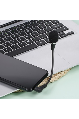 Reedark Profesyonel Mini Mikrofon - Esnek Boyunlu, 3.5mm Girişli, Yüksek Ses Kalitesi, Video & Kayıt İçin