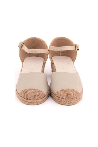 Star Tombis Gerçek Elişi Bej Hasır Jüt Bantlı Günlük Kız Çocuk Espadril Handmade Bej