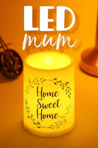 Çelenk Led Mum Bardak Tipi Pilli Dumansız Alevli Dekoratif Yapay Mum Işıldak Dekor Lambası 10 Cm