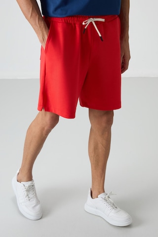 Air Jones Tommy Life Fiesta Pamuklu Kalın Yumuşak Dokulu Comfort Fit Basic Erkek Şort - 81274 Kırmızı