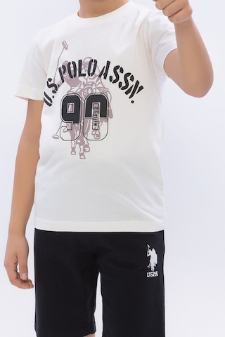 U.S. Polo Assn Latte Erkek Çocuk Bisiklet Yaka Bermuda Takım