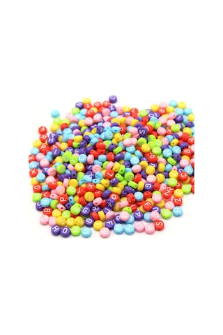 Harf Boncuk Elips Pastel Renkli 6 Mm 250 Gr