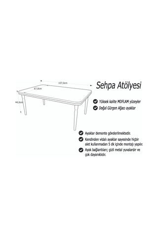 Akset Orta Sehpa Lüx Siyah Mermer