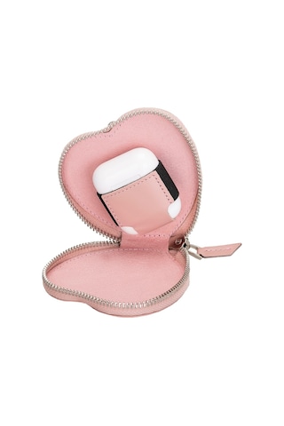 Apple Uyumlu AirPods 2.nesil Deri Kılıf Valentine Nu2 Pembe Pembe