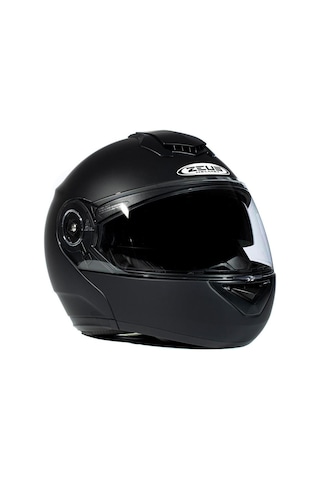 Zeus Zs-3050 Matt Black Çene Açılır Motosiklet Kaskı