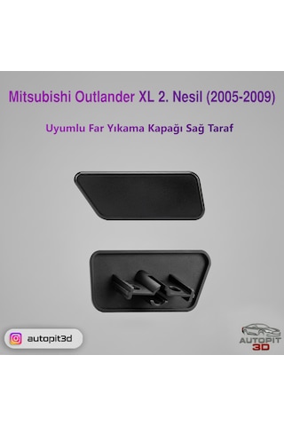 Mitsubishi Outlander Xl 2. Nesil 2005 2009 Uyumlu Far Yıkama Kapağı Sağ Taraf