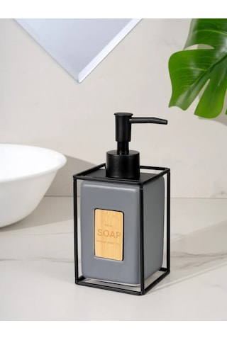 Denezo Seramik Sıvı Sabun Dispanseri, Banyoda Kullanım İçin Dağıtıcı 317948337 Gri