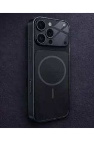 Ag Glass Apple Uyumlu iPhone 16 Pro Max Telefon Kılıfı Siyah