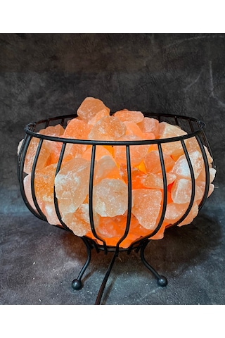 Himalaya Metal Çanak Tuz Lamba