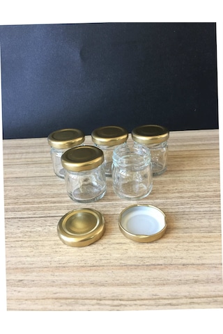 40 Cc Cam Kavanoz - 50 Adet - Gold Kapak.Mutfak.