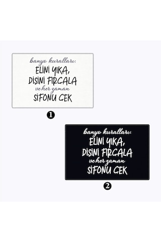 Evaşk Banyo Paspası İpeksi Kadifemsi Halı Yüzey Kaymaz Taban 40x60 BM00840S Siyah