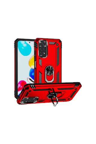 Xiaomi Redmi Note 11 Global Kılıf Zore Vega Kapak Kırmızı