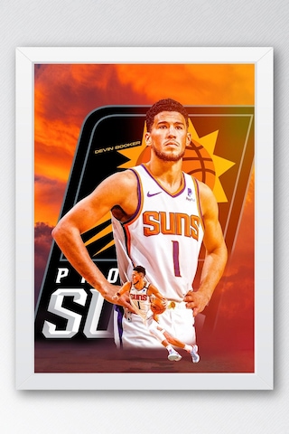 Devin Booker Çerçeveli Tablo - Basketbol Nba Posteri Tablo