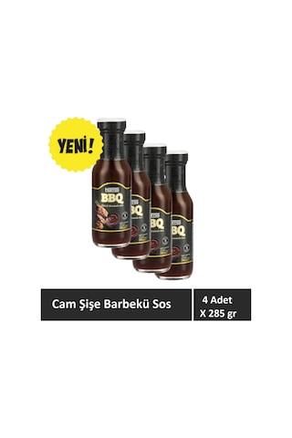 Barbekü Sos Cam Şişe 4 Adet X 285 Gr