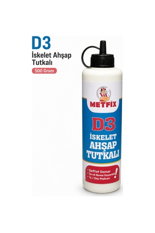 D3 İskelet Ahşap Tutkalı Şeffaf 500 Gr Mobilya Mdf Sunta Tahta Güçlü Hobi Tamir Kuvvetli Yapıştırıcı