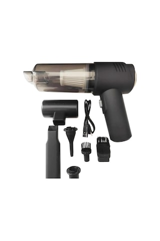 Oto Araç İçi Süpürge 60w Şarjlı Kablosuz Lüx Üfleme, Çekme Ve Hızlı Şarj Özellikli