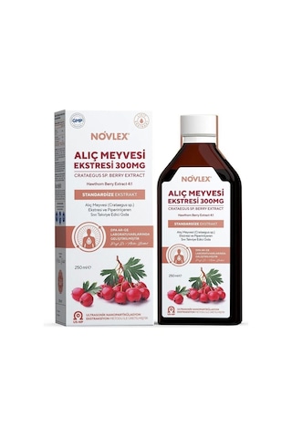 Novlex Alıç Meyvesi Hawthorn Berry Ve Piperin Eki İçeren Takviye Edici Gıda 250 ML