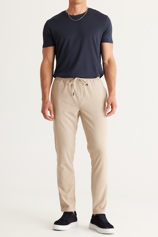 Ac&Co / Altınyıldız Classics Slim Fit Dar Kesim Beli Bağlamalı Yan Cepli Erkek Pantolon - Bej