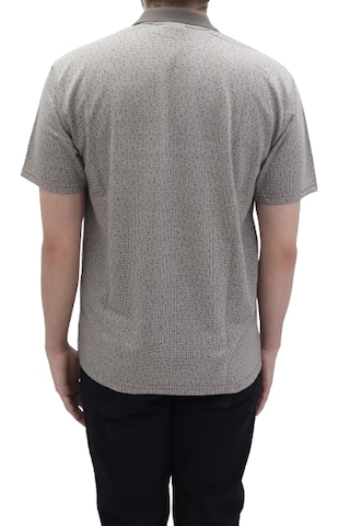 Santa Dmctekstil Erkek Jakarlı Desenli Klasik Kesim Rahat Kalıp Tek Cepli Polo Yaka T-shirt Kahverengi