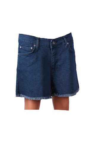Viking'S Line Şort Mavi Mini Kot Püsküllü 83528