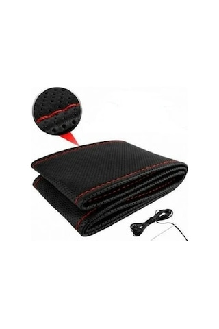 Ford Fiesta Kırmızı Direksiyon Kılıfı Dikmeli Delikli Model