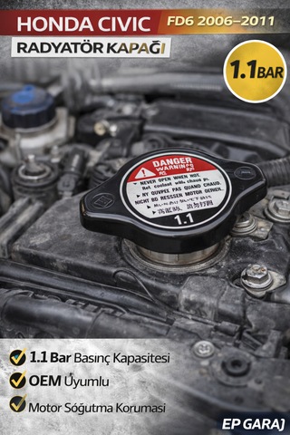 Honda Vtec Fd6 Oem 1.1 Bar Radyatör Kapağı -