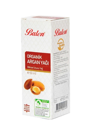 Argan Yağı Organik Soğuk Pres 50 Ml Cam Şişe