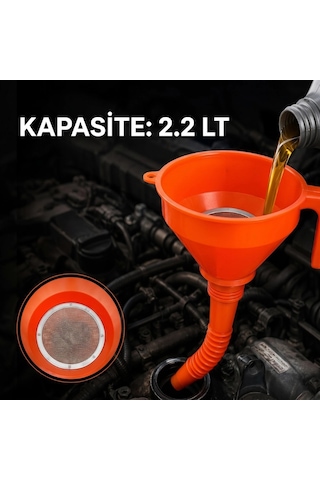 Bay Çelik Süzgeçli Huni - Spiralli Ve Sabit Borulu - 2.2 Litre Kapasite Najmaddin