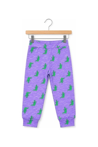 H&c Coolboy H&c Çocuk Timsah Desenli Uzun Kollu Pijama Takımı Lila