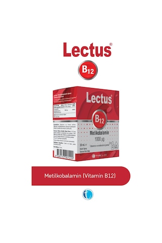 Lectus Metilkobalamin B12 Dil Altı Sprey 10 ML