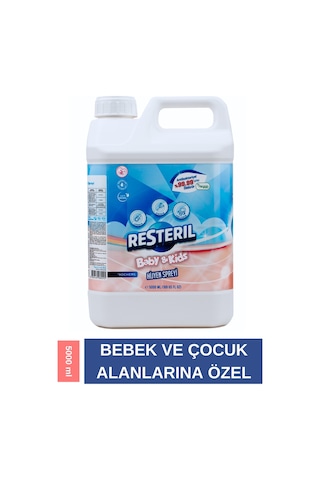 Resteril Alkolsüz Bebek - Çocuk Dezenfektan Yüzey Hijyen Spreyi 5 L