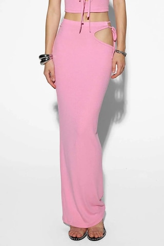 Baker By Ted Baker Pembe Bambi Maxi Etek - Kesik Detaylı, Esnek Bel, Şık Tasarım